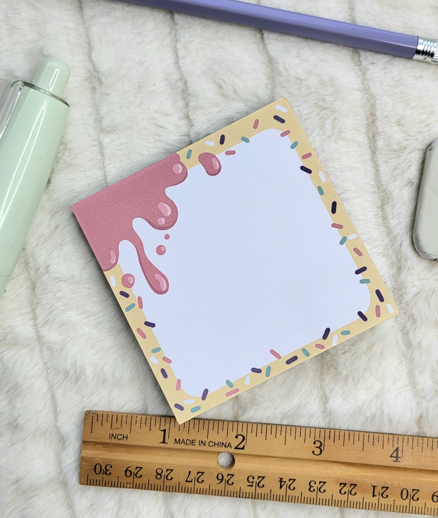 Ice-cream sprinkles 3x3 mini notepad