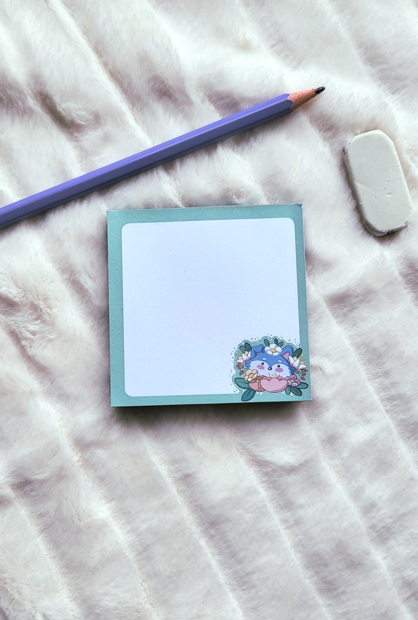 Floral Wolf mini notepad