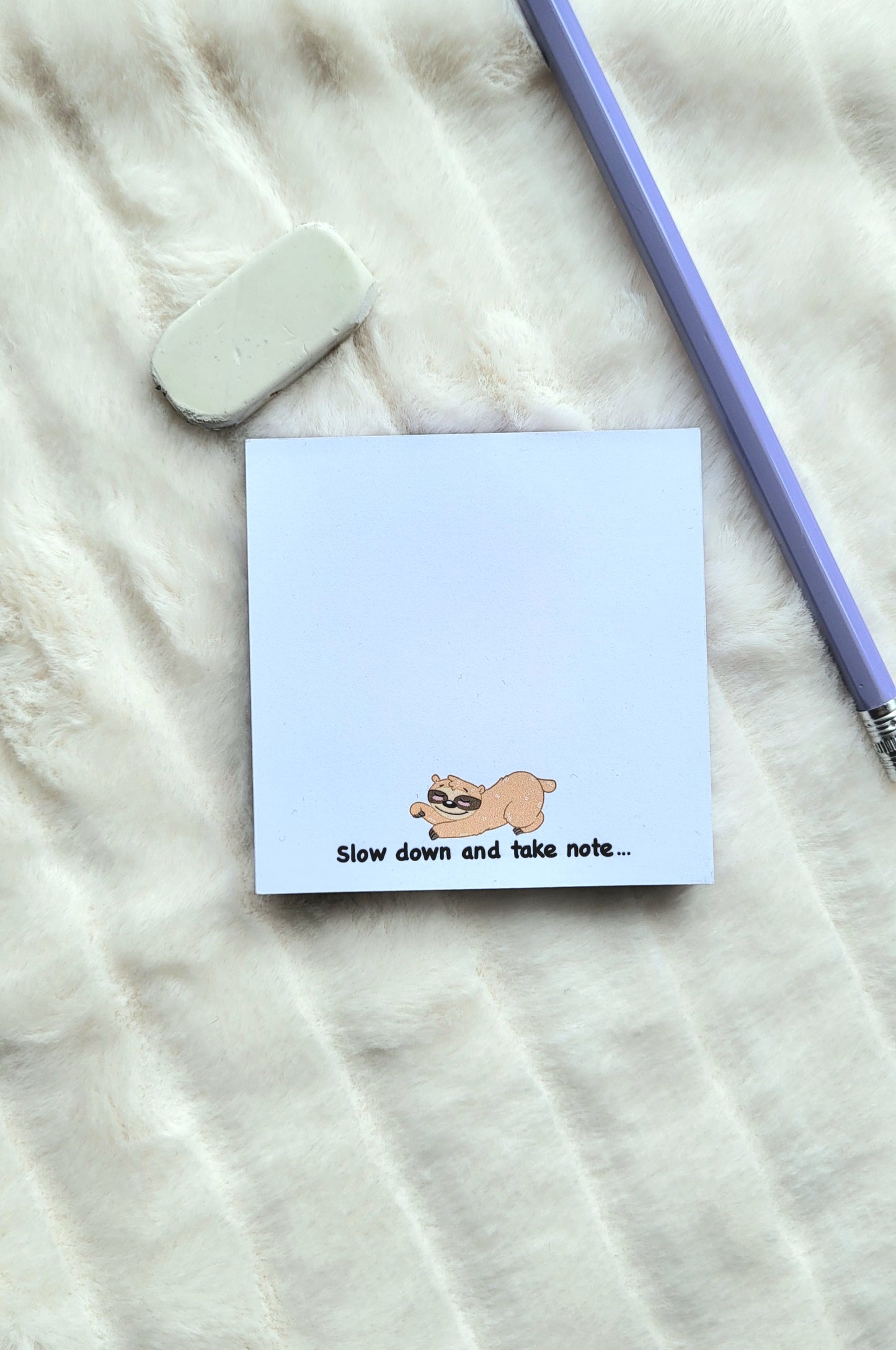 Slow Down Sloth mini notepad