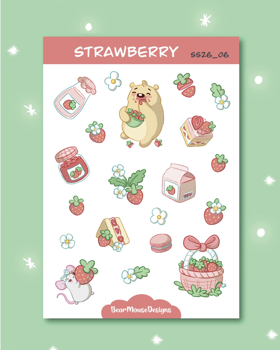 Strawberry Sticker Sheet