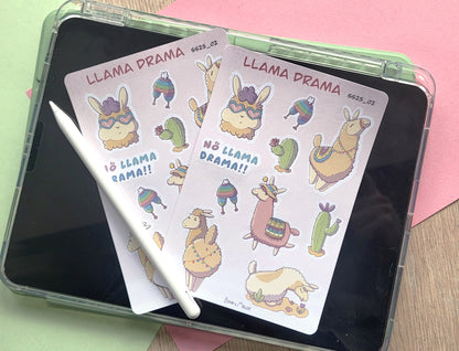 Llamas Sticker Sheet