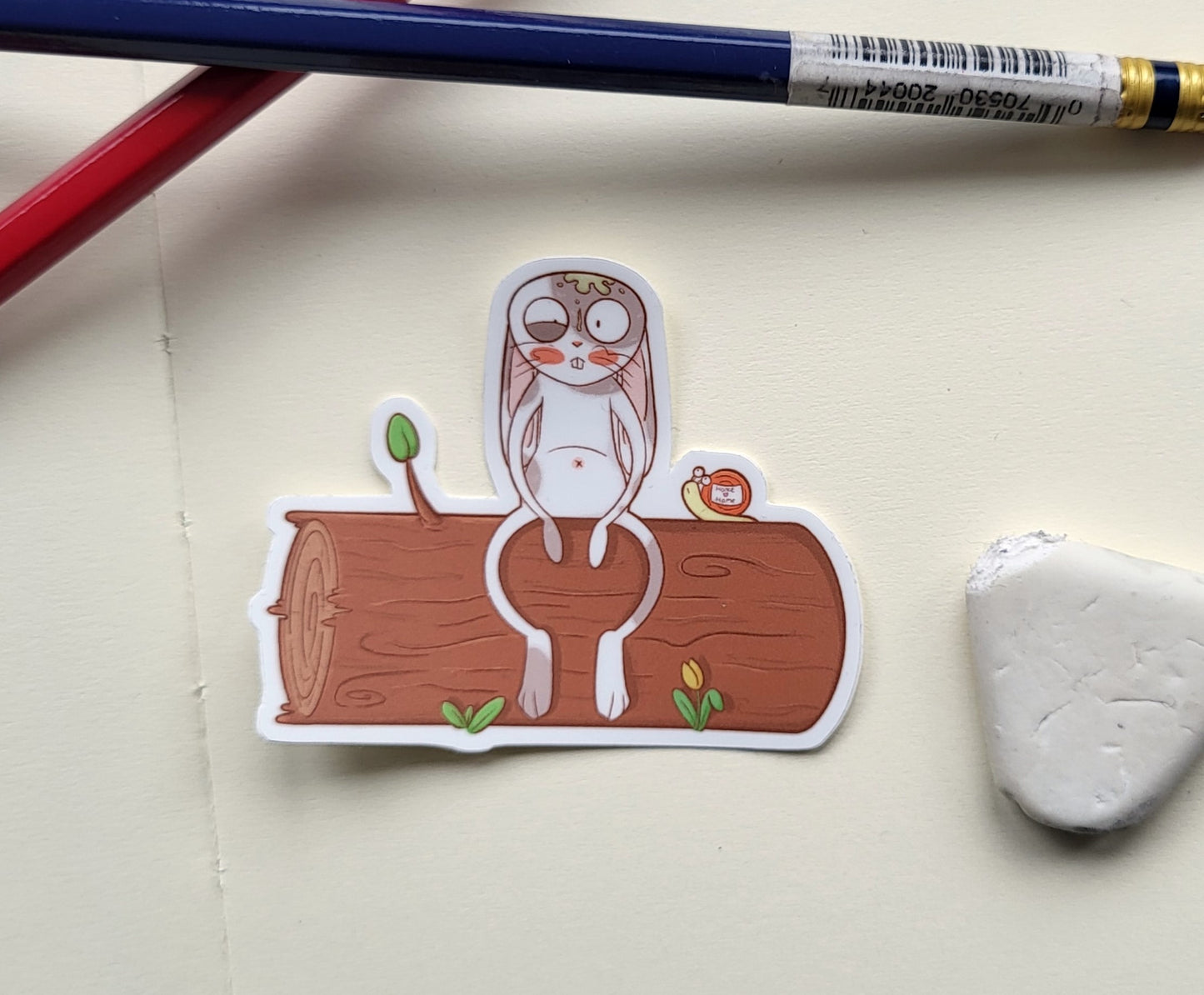 Just my luck Bunny Matte Vinyl sticker