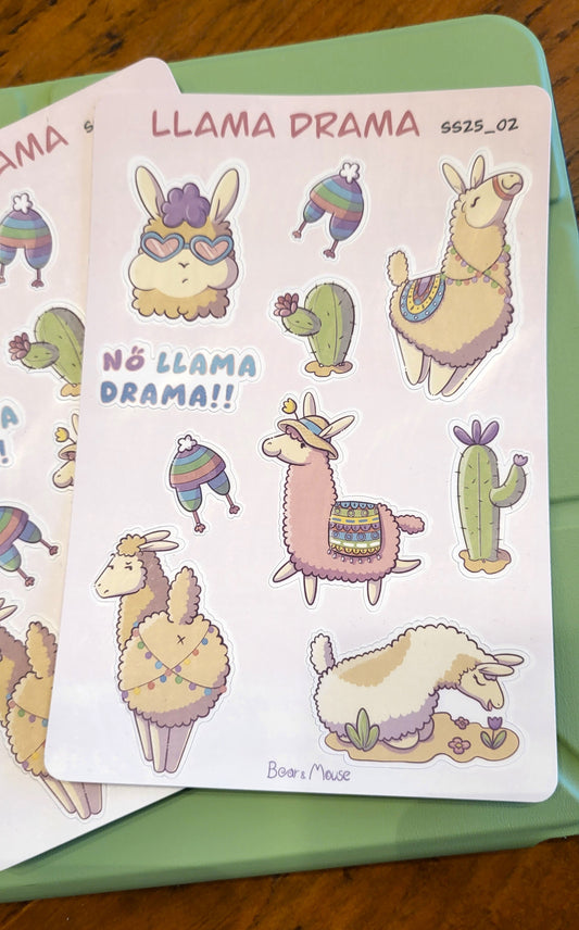 Llamas Sticker Sheet