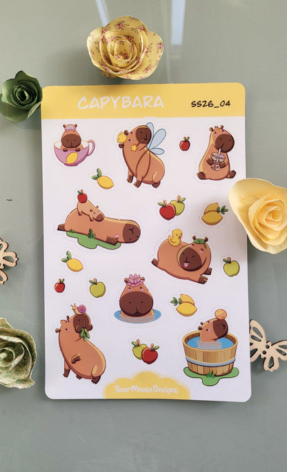 Capybara Sticker Sheet