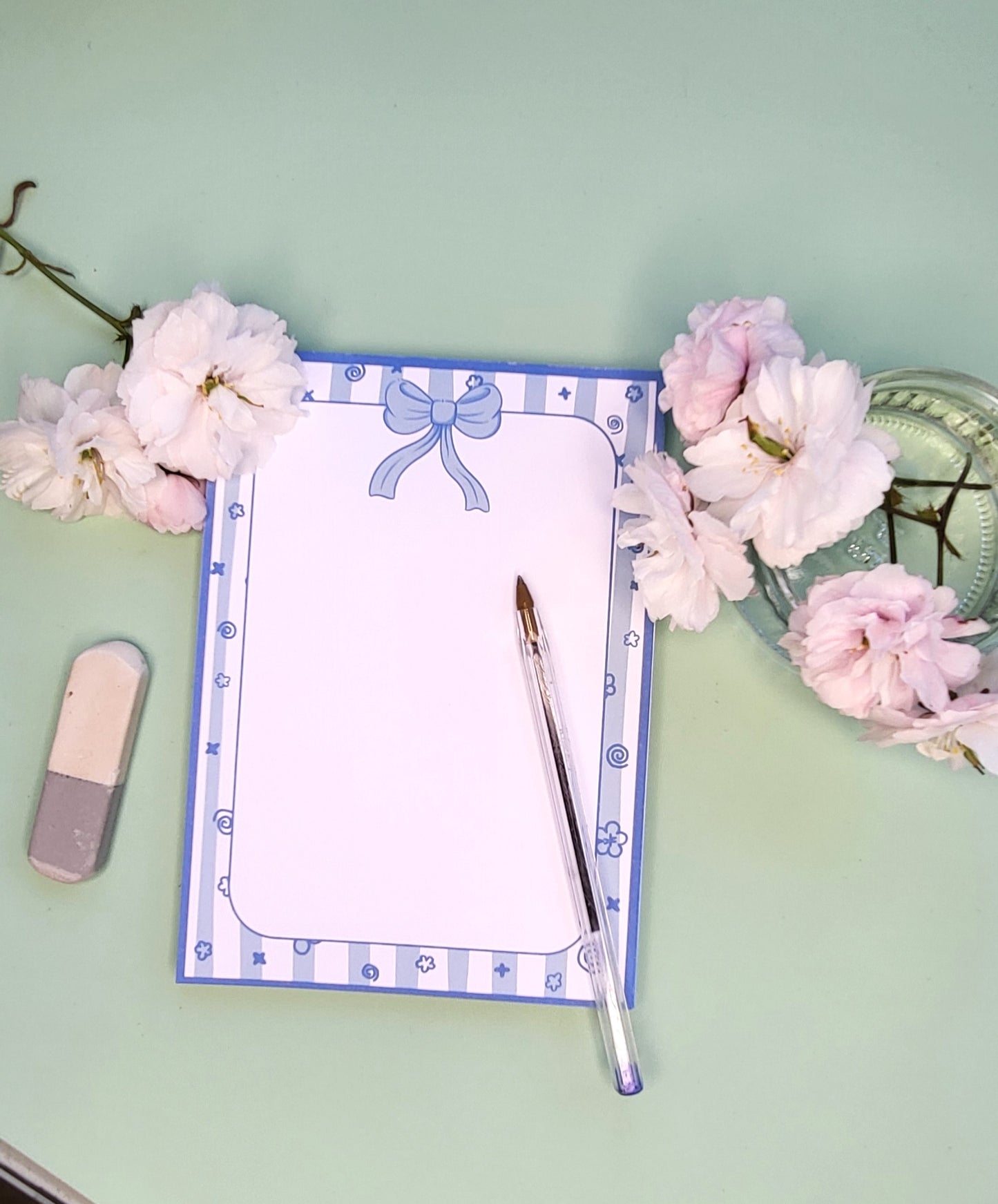 Blue Bow notepad