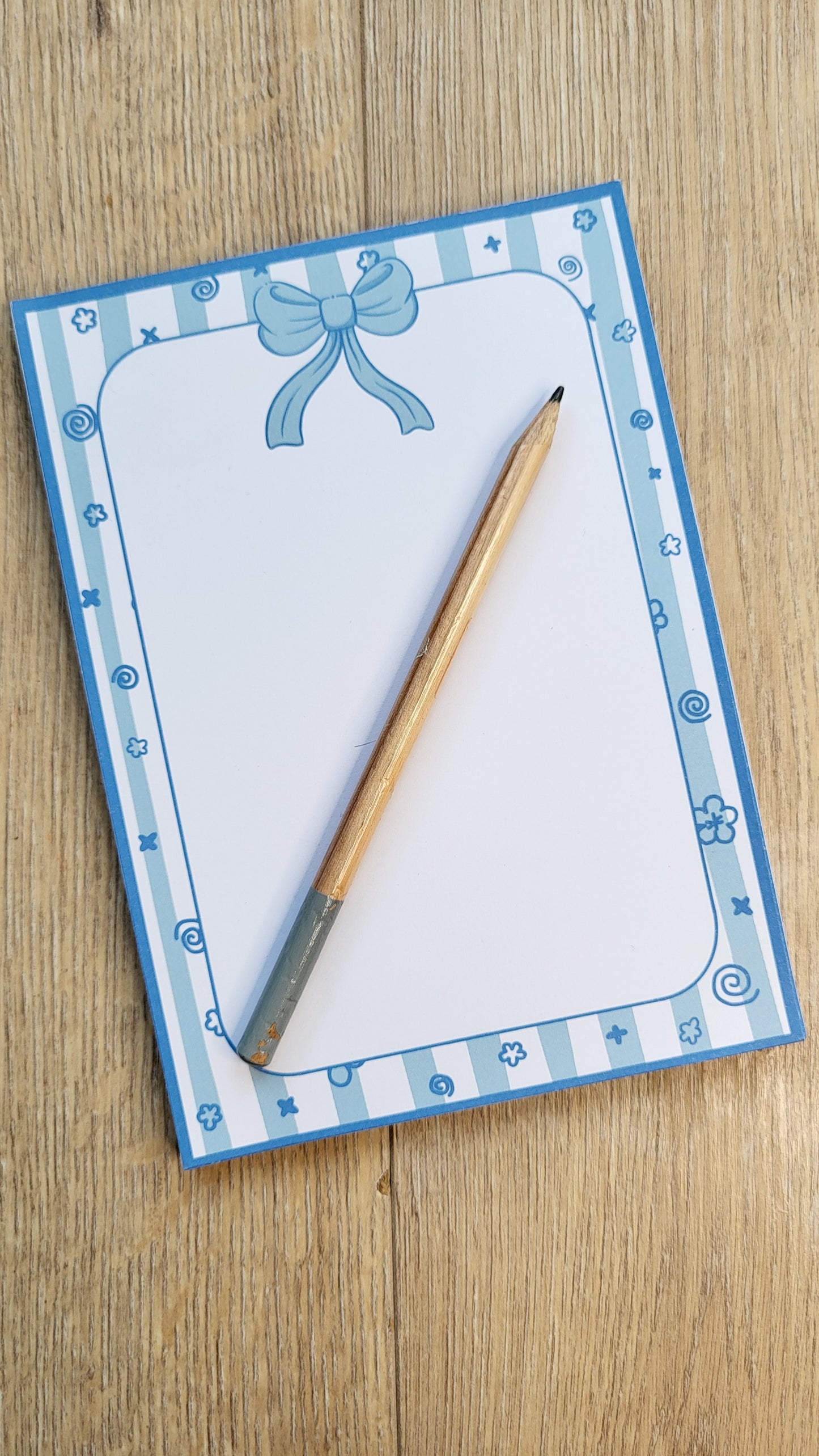 Blue Bow notepad
