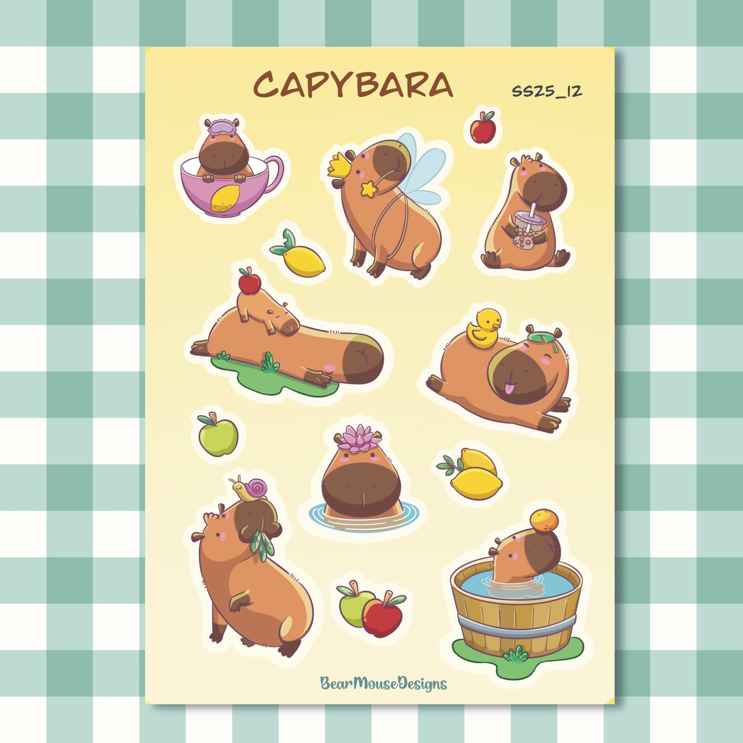 Capybara Sticker Sheet
