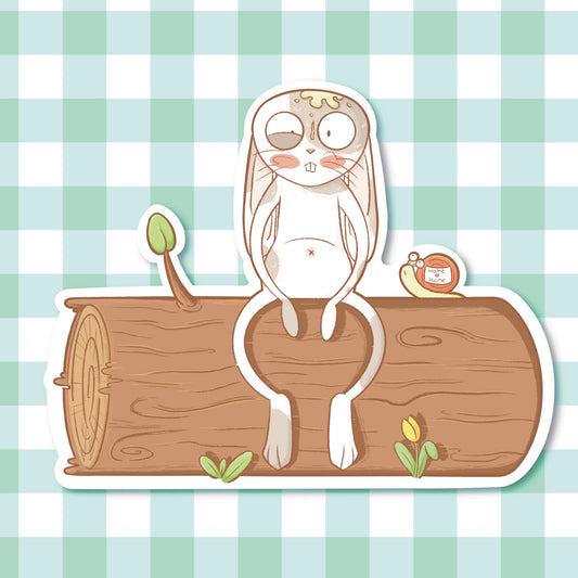 Just my luck Bunny Matte Vinyl sticker