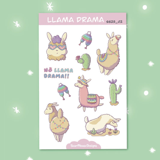 Llamas Sticker Sheet