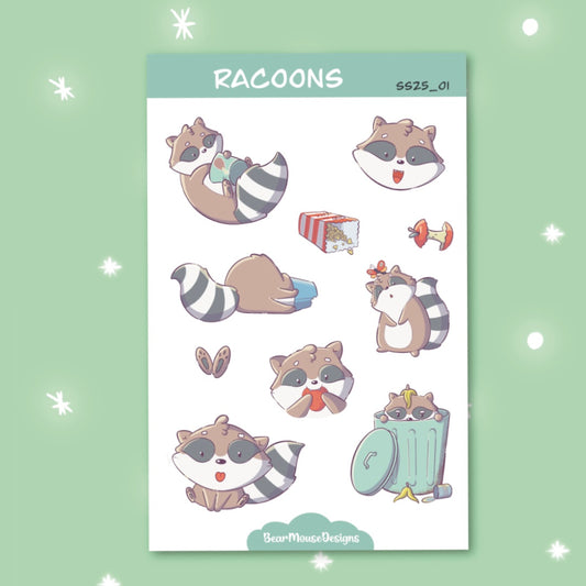 Raccoons Sticker Sheet