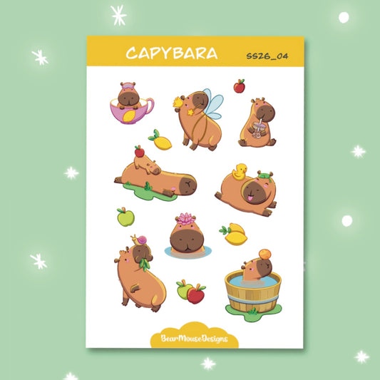 Capybara Sticker Sheet