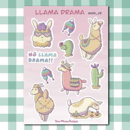 Llamas Sticker Sheet