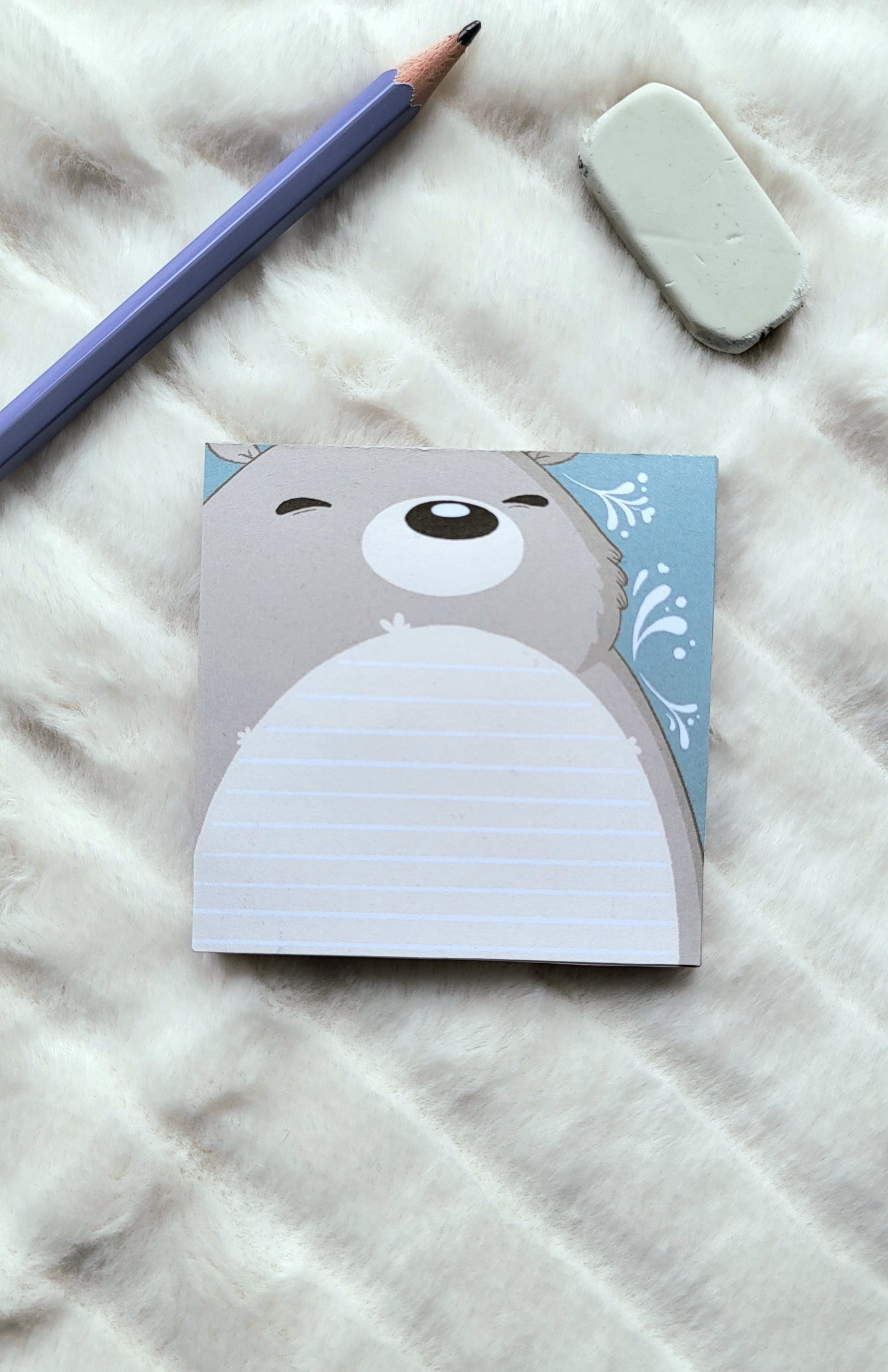 Peaceful Bear mini notepad
