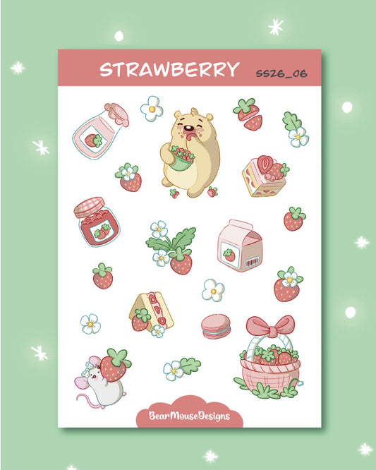 Strawberry Sticker Sheet
